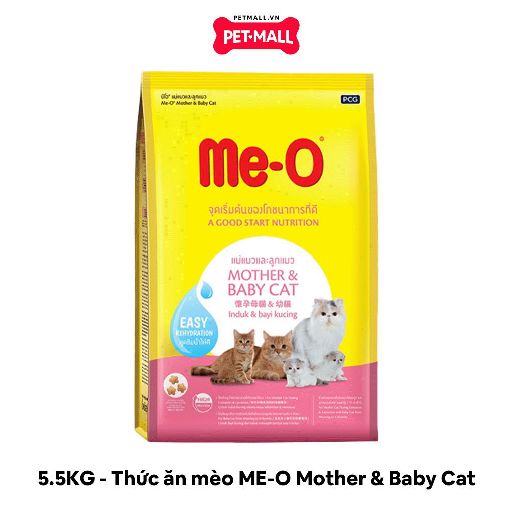 5.5KG - Thức ăn mèo ME-O Mother & Baby Cat - Mèo mẹ và mèo con Petmall