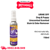  Xịt khử mùi & vết ố URINE OFF Dog & Puppy Unscented Scented Stain & Odor Remover 118ml - khử mùi nước tiểu, diệt khuẩn Petmall 