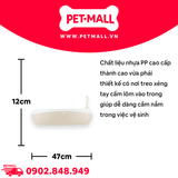 Khay vệ sinh mèo Sonice Lapule KT5 size M - 36 x 47 x 12 cm - Trắng  | Tặng Kèm Xẻng Petmall