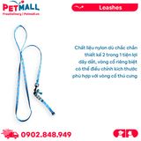 Set Dây + Vòng cổ Sonice Lucky Leash + Collar 5kg - 1cm Hình chó xanh biển Petmall