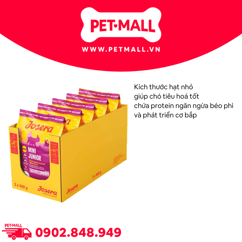 Thức ăn chó Josera Mini Junior 4.5kg - chó con giống nhỏ nhập Germany Petmall