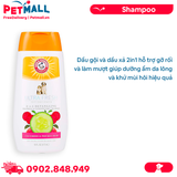 Sữa tắm ARM & HAMMER Ultra Fresh 2in1 Dentangling Cucumber & Prickly Pear for Dogs 473ml - Hương dưa leo và quả xương Petmall rồng, cấp ẩm cho lông xơ rối Petmall