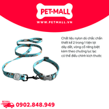 Set Dây + Vòng cổ Sonice Lucky Leash + Collar 30kg - 2.5cm Hình chó mèo xanh lục Petmall