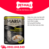 Pate mèo MARIA Chicken with Katsuobus in Gravy 70g - Hộp 12 gói - Vị Thịt gà và Cá ngừ bào Nhật bản Petmall