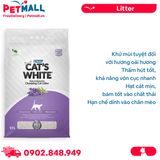 Cát vệ sinh Bentas Cat's White Lavender Scented Natural Bentonite Clumping Cat Litter Gói 10L - Hương Oải hương, vón cục khử mùi tuyệt đối Petmall