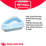 Khay vệ sinh mèo SONICE hình tam giác Triangle Cat Litter pan Size 54 x 40 x 10 cm - Kèm xẻng Petmall