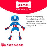 Đồ chơi SONICE Captain American Plush with Rope - Kèm dây thừng, hỗ trợ huấn luyện Petmall