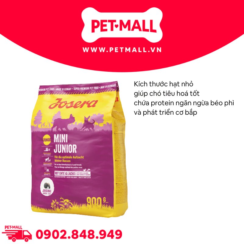 Thức ăn chó Josera Mini Junior 900g - chó con giống nhỏ nhập Germany Petmall
