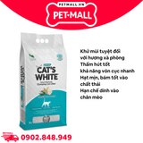 Cát vệ sinh Bentas Cat's White Marseille Soap Scented Natural Bentonite Clumping Cat Litter Gói 5L - Hương xà phòng, vón cục khử mùi tuyệt đối Petmall