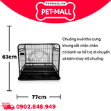 Chuồng khung cửa tròn 77 SONICE | D77 x R51 x C63 cm - Màu đen Petmall