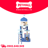 Trụ cào SONICE Castle Tower Cat Tree Scratcher Toys Size 62 x 52 x 147 cm - Lâu đài có cầu thang Petmall
