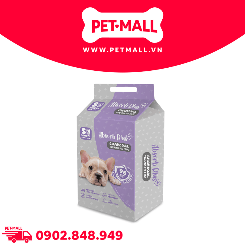 Tấm lót vệ sinh ABS CHARCOAL 35x45cm - 100 tấm than hoạt tính huấn luyện Pee Pads Petmall
