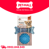 Đồ chơi FOFOS Milk Bone & Ball blue - bóng và xương hỗ trợ nhai gặm, Xanh dương Petmall