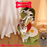 Trụ cào SONICE Egg and Tomato Cat Tree Scratcher Toys Size 62 x 48 x 126 cm - 6 tầng hình trứng và cà chua Petmall