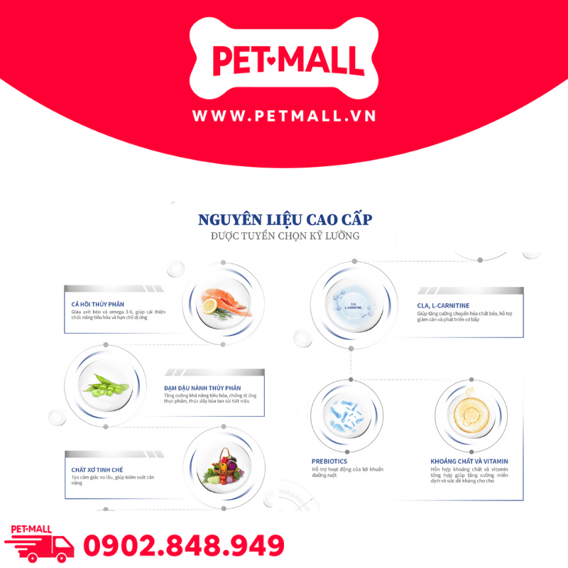 Thức ăn chó V.O.M Hypoallergenic + Weight control H/W 1.4kg - Hỗ trợ chống dị ứng và kiểm soát cân nặng Petmall