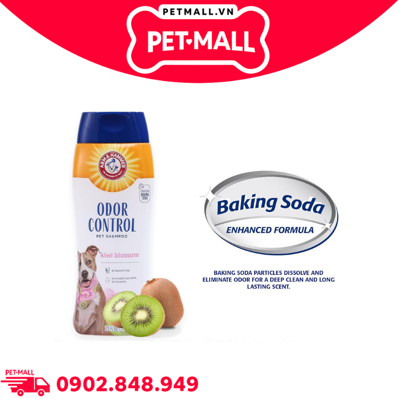Sữa tắm ARM & HAMMER Super Deodorizing Shampoo Kiwi Blossom for Dog 591ml - Hương kiwi và hoa nhẹ nhàng Petmall