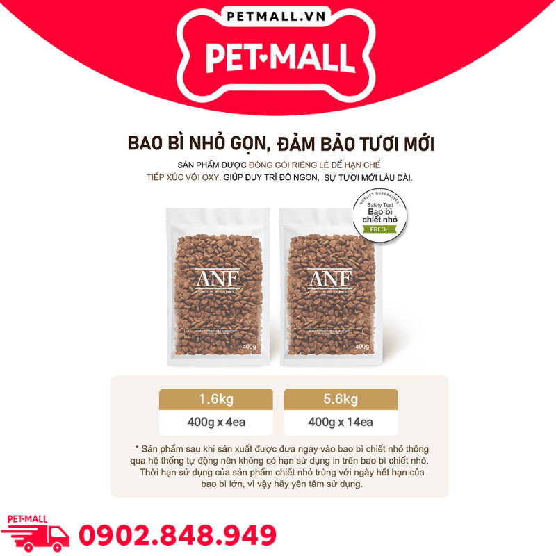 3.2KG - Thức ăn mèo ANF 6Free Plus Kitten Indoor - Bổ sung Omega 3&6 cho mèo con Petmall