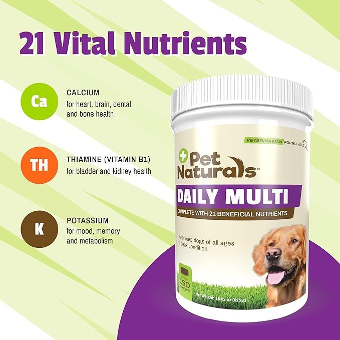 Viên nhai Pet Naturals Daily Multi for Dogs 525g - 150 chews - Bổ sung khoáng chất, vitamin tổng hợp cho Chó Petmall