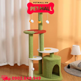 Trụ cào SONICE Egg and Tomato Cat Tree Scratcher Toys Size 62 x 48 x 126 cm - 6 tầng hình trứng và cà chua Petmall