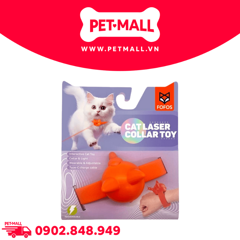 Đồ chơi FOFOS Cat laser collar - Vòng cổ đèn laser cho mèo Petmall