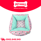 Nệm thú cưng Elite Cute Dog Size 45x45xH23cm - Hình vuông, màu Hồng