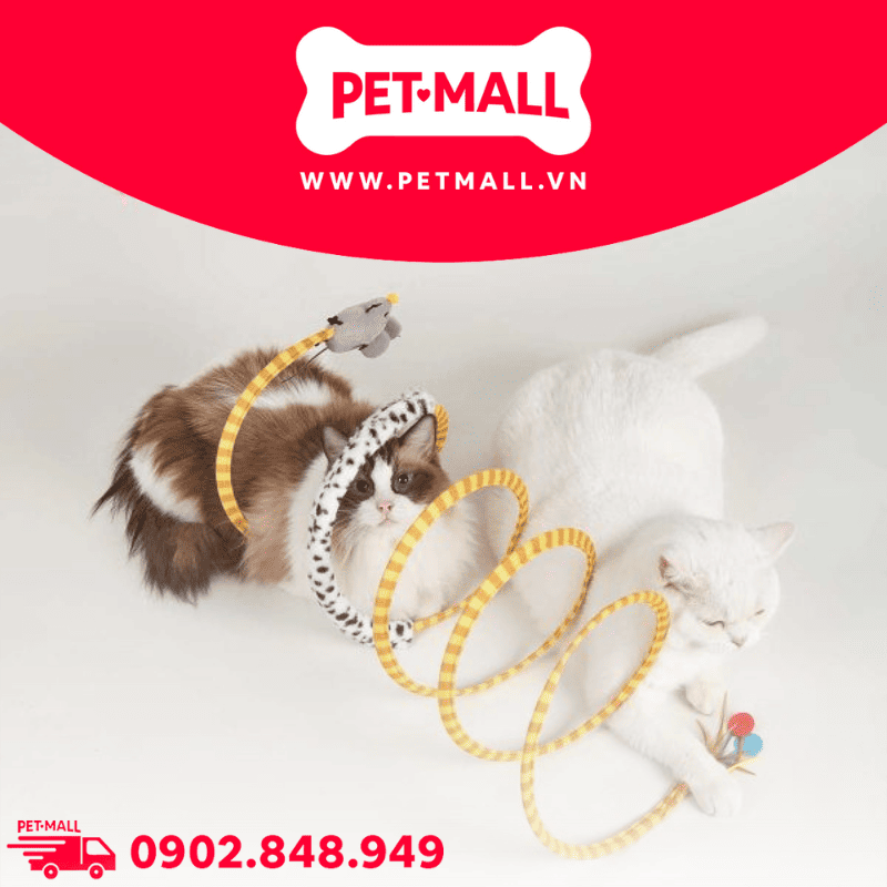 Đồ chơi FOFOS Cheese Spiral Cat Tunnel Toys Size 25cm - Đường hầm xoắn ốc Petmall