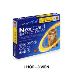 1 Hộp - Trị ve NexGard Spectra 19mg/4mg Phòng, trị ve, sổ giun trên Chó 3.5-7.5kg Petmall