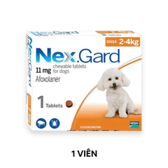 1 Viên - Trị ve NexGard 11mg Phòng và trị ve trên Chó 2-4kg Petmall