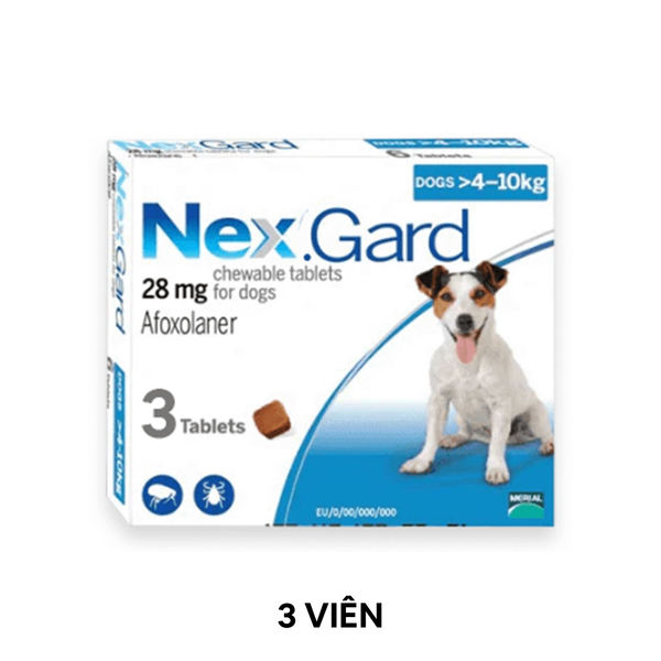 3 Viên - Trị ve NexGard 28mg Phòng và trị ve trên Chó 4-10kg Petmall