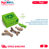 Hộp xương gặm BENEBONE Holiday Gift Box 4 Puppy Soft Chew Toys - Mix vị Cá hồi, Thịt xông khói, Gỗ cây phong cho chó, dành cho chó con Petmall