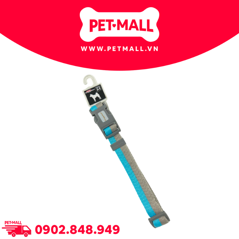Vòng cổ DoggyMan Size 20kg - Sọc xanh xám Petmall