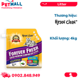 Cát vệ sinh Hysen Clean Coffee Forever Fresh Super Premium Clumping Bentonite Cat Litter 4kg - Hương cà phê, khử mùi, vón cục công nghệ cao Petmall