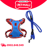 Set dây dắt + yếm SONICE Rope dog leash + harness size 20kg - Xanh Petmall