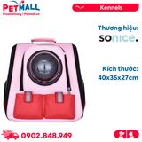 Balo du lich SONICE UFO Size 40x35x27cm - Màu hồng - Phi hành gia, kèm túi phụ cao cấp Petmall