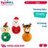 Đồ chơi FRISCO Holiday Santa & Frienda Latex Squeaky Dog Toy Medium Size - Bộ 3 cái, hình ông già noel và tuần lộc Petmall
