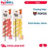 Đồ chơi cần câu FOFOS Cat Teaser Wand Size 34cm - Co giãn kèm lông vũ Petmall
