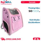 Balo vận chuyển du lịch thú cưng Sonice sọc X - size 32x26x40cm Petmall