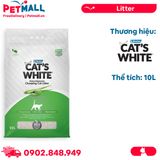 Cát vệ sinh Bentas Cat's White Aloe Vera Scented Natural Bentonite Clumping Cat Litter Gói 10L - Hương Nha Đam Petmall