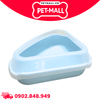 Khay vệ sinh mèo SONICE hình tam giác Triangle Cat Litter pan Size 54 x 40 x 10 cm - Kèm xẻng Petmall