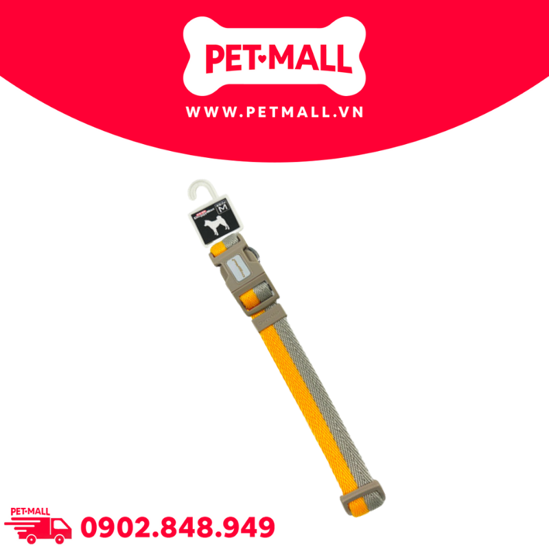 Vòng cổ DoggyMan Size 20kg - Sọc vàng xám Petmall