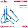 Set Dây + Yếm Sonice Lucky Leash + Harness 30kg - 2.5cm Hình chó xanh biển Petmall