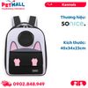 Balo du lịch SONICE Cat Paw Size 40x34x23cm - Màu đen - Phi hành gia, kèm túi phụ cao cấp Petmall
