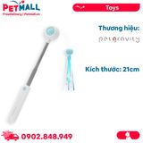 Đồ chơi Pet Gravity Laser 2in1 Retractable Cat Wand Toys Blue Color Size 21cm - Màu Xanh, cần câu lông vũ kèm laser cho Mèo Petmall