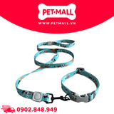 Set Dây + Vòng cổ Sonice Lucky Leash + Collar 30kg - 2.5cm Hình chó mèo xanh lục Petmall