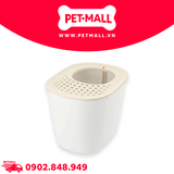 Nhà vệ sinh mèo Sonice Lapule N2 - 40 x 51 x 38 cm - Trắng  | Tặng Kèm Xẻng Petmall