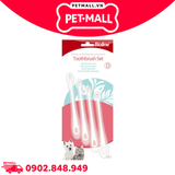 Bộ bàn chải đánh răng Bioline cho chó mèo Dog and Cat toothbrush set for Dental Care - Set 4 cây Petmall
