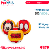 Đồ chơi banh SONICE Disney Collection Mickey Mouse Tennis Ball - Bộ 3 trái Petmall