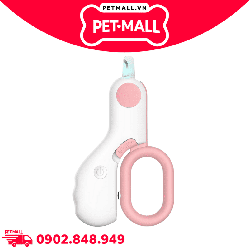Kềm cắt móng Pet Gravity LED mini Nail clipper - Màu hồng Petmall