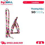 Set Dây + Yếm Sonice Lucky Leash + Harness 5kg - 1cm Loang màu Petmall