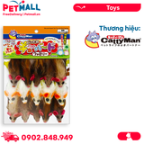 Set đồ chơi chuột lông gà CattyMan Mouse Toys Size M - 15 con Petmall